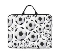 Soccer Ball White And Black, 14 Inch Laptop Sleeve, Notebook Bag Laptop Case Sleeve Briefcase with Handle