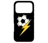 Soccer Ball with Yellow Lightning Bolt Team or Leader Case for iPhone 17 Pro