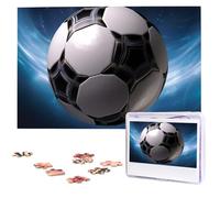 Soccer Ball Wooden Puzzles 1000 Pieces Personalized Jigsaw Puzzle For Adults Interesting Custom Photo Puzzles Gift For Holiday Birthday Wedding Anniversay