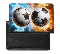 Soccer Balls Football Game Passport Holder Travel Wallet Cover Case with Card Slot Organiser for Men Women