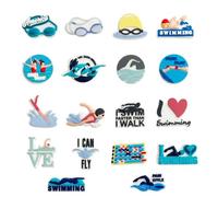 Soccer Baseball Softball Swimming Black Girls Teeth Shoe Charms for Croc Clog Sandals Bracelets Decoration, Swimming, S