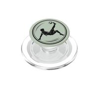 Soccer Bicycle Kick Football Player Silhouette Circle PopSockets PopGrip for MagSafe