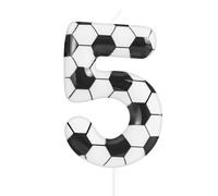 Soccer Birthday Candles 5th Soccer Themed Birthday Party Decorations, Football Birthday Cake Candles for Boys Girls Kids Sport-Theme Party Supplies