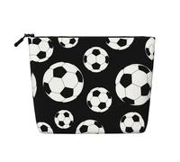 Soccer Black A Versatile Travel Makeup Bag, Ideal for Daily Routines and Business Journeys