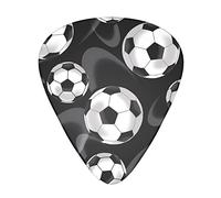 Soccer Black &Guitar Picks Pack Of 12,Comfortable Feel, Smooth Edges, Abrasion,Suitable For Guitar, Ukulele, Etc.