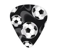 Soccer Black Guitar Plectrums 12 Pieces For Ukulele Bass Instrument Accessories