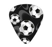 Soccer Black Print Guitar Pick Special Instrument Pick Unisex Guitar Pick