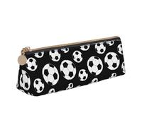 Soccer Black Print Teenagers Pencil Case Large Capacity High Organizer Bag School Daily Essentials