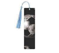 Soccer Black Printed Metal Bookmarks M - Sky Blue Lightweight Aluminium Book Marker for Books, Journals & Gifts, Ideal Book Lovers, Holiday Decor & Crafts