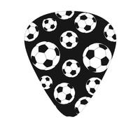 Soccer Black Professional Guitar Picks Set 12 PCS ABS Material Thin Medium Heavy with Storage Box for Guitar Ukulele