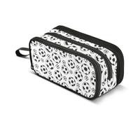 Soccer Black White Pencil Case Boys Girls Pen Bag Pouch School Office Kids