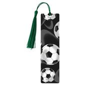 Soccer Black Wooden Bookmark Perfect Decoration for Bookmarks Lovers Students Reading Book Club