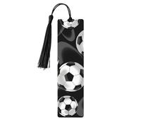 Soccer Black Wooden Bookmark Perfect Decoration for Bookmarks Lovers Students Reading Book Club