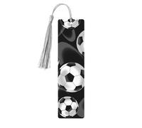 Soccer Black Wooden Bookmark Perfect Decoration for Bookmarks Lovers Students Reading Book Club