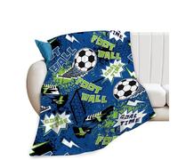 Soccer Blanket Sports Throw Blanket Cozy Fleece Flannel Plush Bedding Soccer Gifts Stuff for Boys Girls Men Women for Couch Sofa Bed Decor 40"X50"