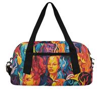 Soccer Boys Kids Duffle Bag Boys Girls Small Sport Dance Gym Bag for Overnight Travel Weekender Carry On, Graffiti Characters, 18.5"L x 9.4"W x 7.8"H