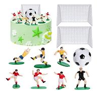 Soccer Cake Topper Decoration - Soccer Ball & Player Cupcake Toppers for Sport Party