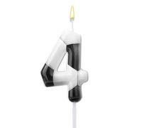 Soccer Candle, Football Birthday 4th Number Four Candles Soccer Cake Topper Sport Theme Cake Decorations for Boys Girls Forth Birthday Celebration Decor Supplies (Number 4)