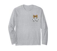 Soccer Cherry Soccer Coquette Leopard Soccer Cherries Bow Long Sleeve T-Shirt