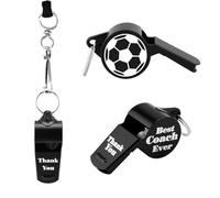Soccer Coach Whistle with Lanyard Thank You Gifts for Men Coaches Gifts from Team Loud Whistles Emergency Stainless Steel Engraved Referee Whistles for Coaches Teachers Soccer Whistle Party Favor
