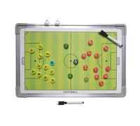Soccer Coaching Board - Aluminum Alloy, 17.7x11.8in Soccer Tactics Board Magnetic Dry Erase | 27-Piece Strategic Set, Portable Football Training Tool for Coaches, Referees, Games