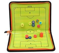 Soccer Coaching Board, Foldable Soccer Board with 26 Magnetic Chess Pieces, Dry Erase Marker, Eraser, Portable Football Training Equipment