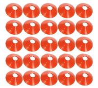 Soccer Cones 25Pcs 7x2" Small Portable Lightweight Thicken Basketball Soccer Training Cones with Hole Kids Basic Obstacle Course for Football, Skating, Basketball, OrangeSoccer