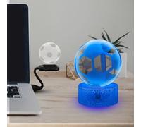 Soccer Crystal Ball Lamp 3D Illusion Night Light with 16 Colors Creative Glowing Tabletop Ornament Decor Lamp with Remote Control Dimmable Birthday Christmas for Soccer Player Fan Boys (3.2inch)