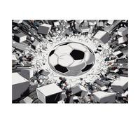 Soccer Cube Crowd 1000pcs Mini Puzzle For Adults Challenging | 52x38cm Cardboard Living Room Decor Durable Structure Friend Gift Brain Training