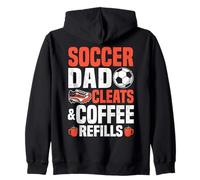 Soccer Dad Cleats & Coffee Refills Zip Hoodie