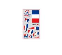 Soccer Fan National Flag Temporary Tattoos Waterproof 5 Pack, 2026 World Cup Match Day Decor(FR)