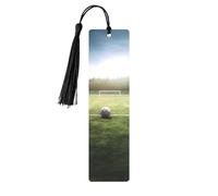 Soccer Field Printed Metal Bookmarks M - Black Lightweight Aluminium Book Marker for Books, Journals & Gifts, Ideal Book Lovers, Holiday Decor & Crafts