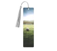 Soccer Field Printed Metal Bookmarks S - Gray Lightweight Aluminium Book Marker for Books, Journals & Gifts, Ideal Book Lovers, Holiday Decor & Crafts