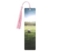 Soccer Field Printed Metal Bookmarks S - Pink Lightweight Aluminium Book Marker for Books, Journals & Gifts, Ideal Book Lovers, Holiday Decor & Crafts