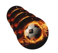 Soccer flame Car Air Fresheners Cards 4 Pcs Hanging Fragrance Scented Cards Long-Lasting Car Aromatherapy Tablets for Wardrobe Bathroom Car Interior Mirror Pendant Gifts