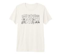 Soccer Football Game Day Doodle Player Fan Premium T-Shirt
