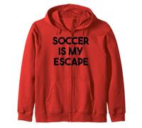 Soccer Funny - Soccer Is My Escape Zip Hoodie