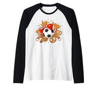 Soccer Game and Snacks Lovers Raglan Baseball Tee