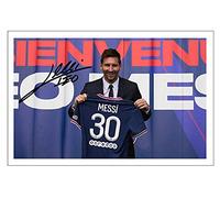 Soccer Gifts Lionel Messi Signed Photo Print Pre Printed Signature Paris St Germain PSG Autographed Picture