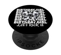 Soccer Girl Coquette Bow Birthday Girl Let's Kick It PopSockets Adhesive PopGrip