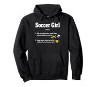 Soccer Girl Definition Athlete Field Spirit player game day Pullover Hoodie