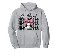 Soccer Girl Soccer Mom Mother's Day A Girl With Goals Pullover Hoodie