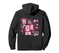 Soccer Girl Stamp Bow Game Day Pullover Hoodie