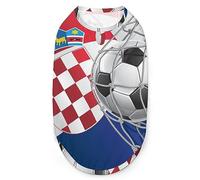 Soccer Goal and Croatia Flag Pets Shirt Vest Cute Dog Tank Top Soft Sleeveless T-Shirt for Puppy Kitty Cats S