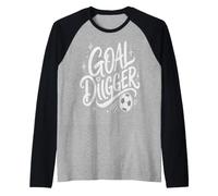 Soccer Goal Getter Ambitious Athlete Design Raglan Baseball Tee