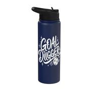 Soccer Goal Getter Ambitious Athlete Design Stainless Steel Insulated Water Bottle