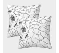 Soccer_goal_net-sports_art_style Pillow Covers 2 Pack Cozy Pillowcases Art Cushion Cover with Zipper Decor Sofa for Living Room Bedroom 40x40cm