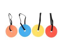 Soccer Goal Target Discs, Reactive Agility Training Discs, Adjustable TPE Target Discs with 4 Color Set and Hook - and - Loop Straps for Soccer Hockey Baseball Precision