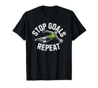 Soccer Goalie Dad Eat Sleep Goals Repeat Keeper Family T-Shirt