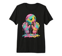 Soccer Goalie Funny Goalkeeper Drip Ice Cream Premium T-Shirt